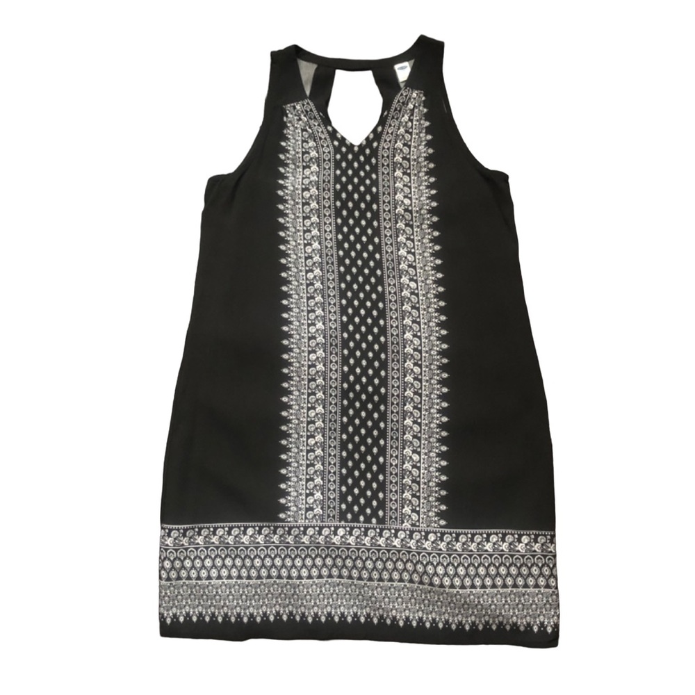 Old Navy Black And White Pattern Dress